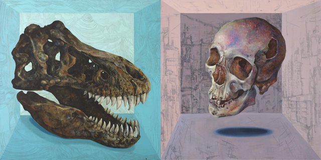 Dinosaur & Human Fossil