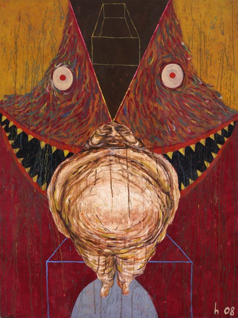 Overweight Self-Portrait With Monster