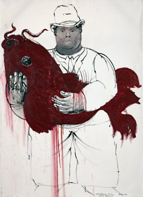 Something Fishy (After Botero)