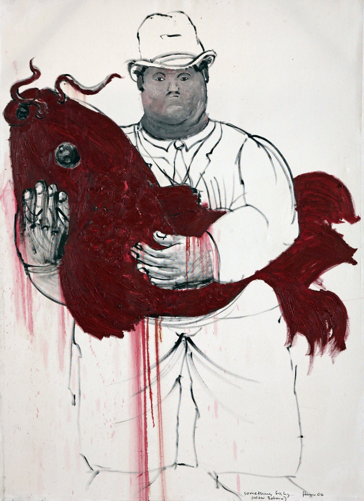 Something Fishy (After Botero)