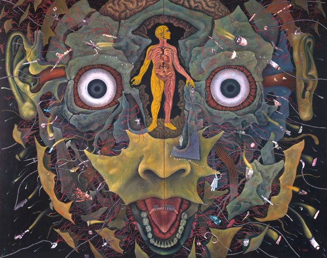 Journey of The Wounded Healer (After Alex Grey)